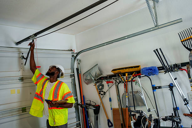 Professional Garage Door Installation technician working in South San Gabriel, CA